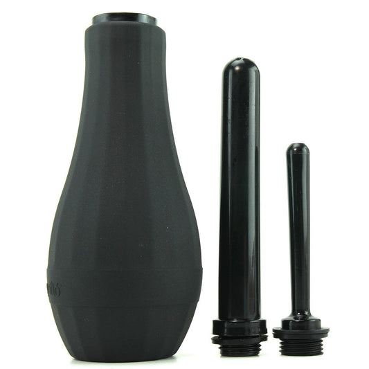 Ergoflo Extra 5"  Tip backdoor Douche/Blk – Rechargeable, Discreet, Intimate Wellness Accessory – Quiet, Rechargeable, Waterproof, Couples & Solo Use, Discreet Intimate Wellness Accessory
