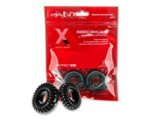 Xplay PF Premium Stretch Ribbed Rings * – Rechargeable, Discreet, Intimate Wellness Accessory – Quiet, Rechargeable, Waterproof, Couples & Solo Use, Discreet Intimate Wellness Accessory