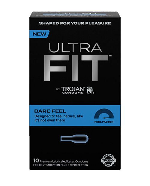 Trojan Ultrafit Bare Feel Box 10 – Rechargeable, Discreet, Intimate Wellness Accessory – Quiet, Rechargeable, Waterproof, Couples & Solo Use, Discreet Intimate Wellness Accessory