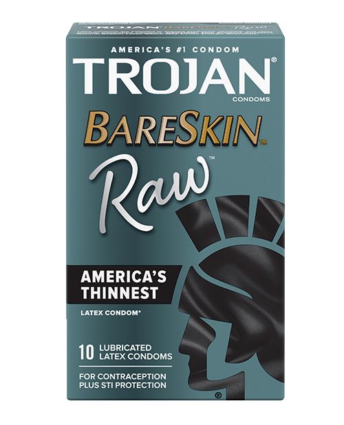 Trojan BareSkin Raw Box 10 – Rechargeable, Discreet, Intimate Wellness Accessory – Quiet, Rechargeable, Waterproof, Couples & Solo Use, Discreet Intimate Wellness Accessory