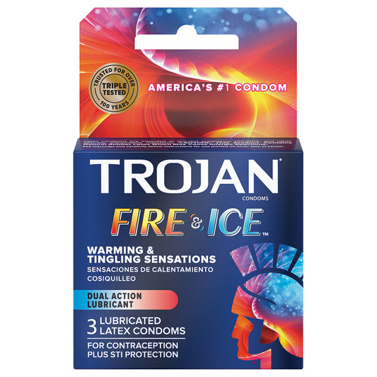 Trojan Pleasures Fire & Ice Condoms (3 Pack).