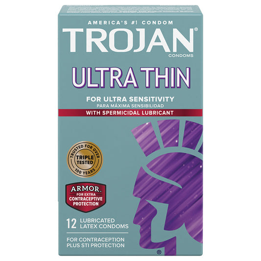 Trojan Ultra Thin Armor Spermicidal (12 Pack).
