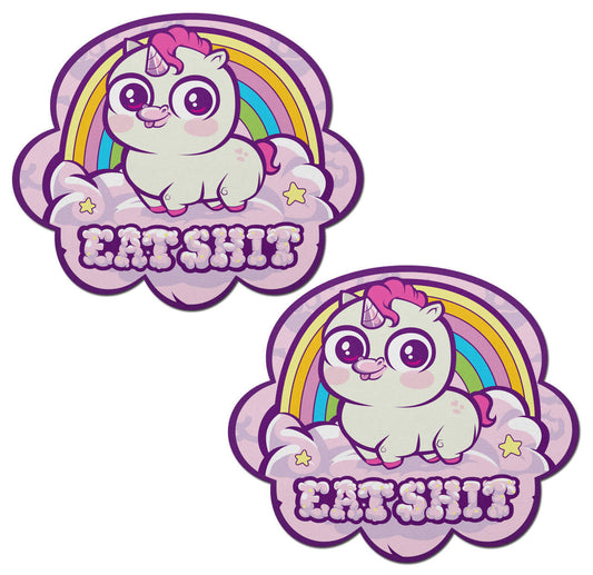 Eat Shit Unicorn scummy/Rainbow Pastease – Rechargeable, Discreet, Intimate Wellness Accessory – Quiet, Rechargeable, Waterproof, Couples & Solo Use, Discreet Intimate Wellness Accessory