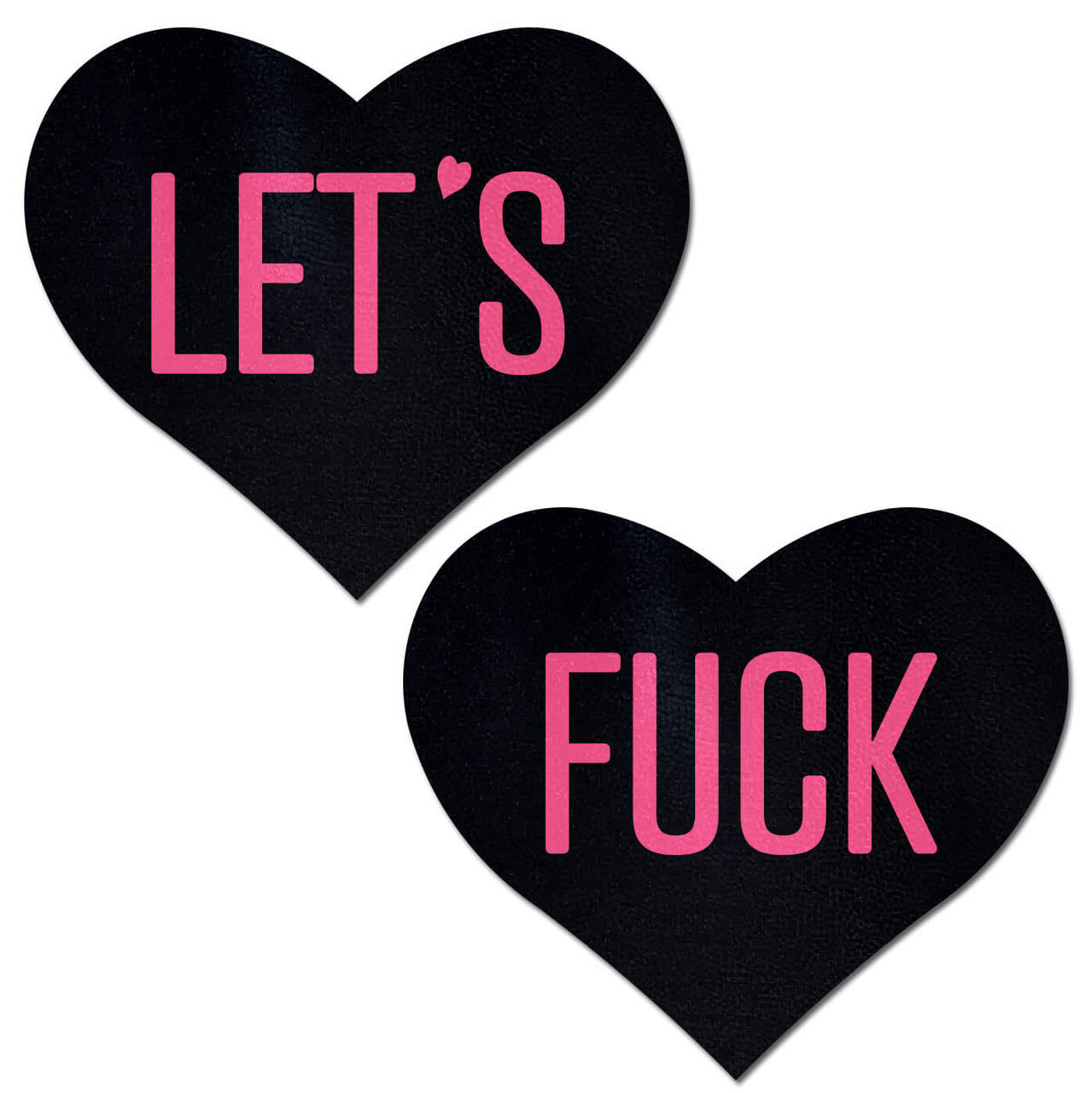 Let's Fuck Heart Pastease - Pink on Blk – Rechargeable, Discreet, Intimate Wellness Accessory – Quiet, Rechargeable, Waterproof, Couples & Solo Use, Discreet Intimate Wellness Accessory