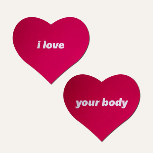 Pink I Love Your Body Heart Pasties by JennaJean8 – Rechargeable, Discreet, Intimate Wellness Accessory – Quiet, Rechargeable, Waterproof, Couples & Solo Use, Discreet Intimate Wellness Accessory