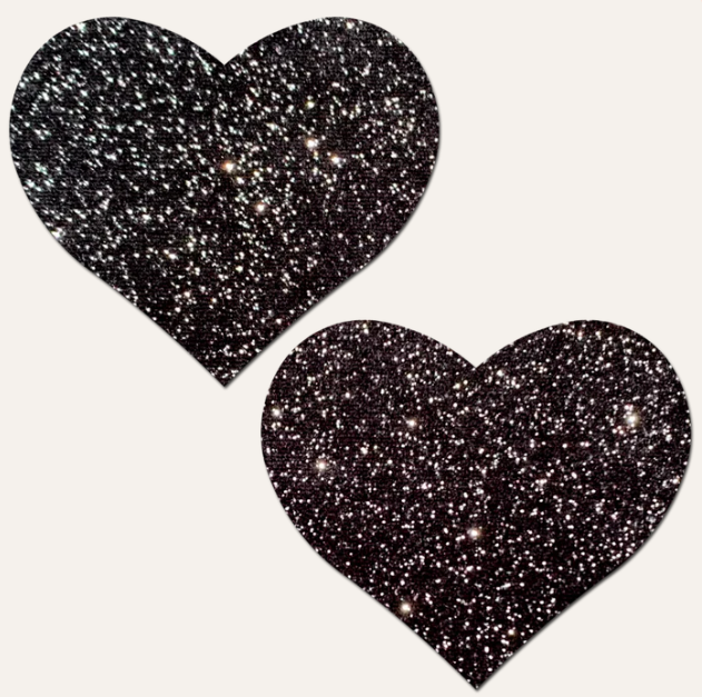 Pastease Heart Sparkle Black – Rechargeable, Discreet, Intimate Wellness Accessory – Quiet, Rechargeable, Waterproof, Couples & Solo Use, Discreet Intimate Wellness Accessory