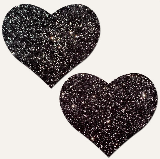 Pastease Heart Sparkle Black – Rechargeable, Discreet, Intimate Wellness Accessory – Quiet, Rechargeable, Waterproof, Couples & Solo Use, Discreet Intimate Wellness Accessory