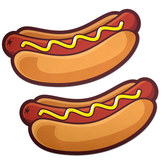 Hotdog Pasties Weiner with Mustard Nipple Covers