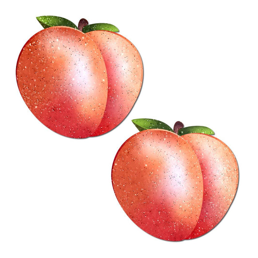 Peach: Fuzzy Sparkling Georgia Peaches Pasties – Rechargeable, Discreet, Intimate Wellness Accessory – Quiet, Rechargeable, Waterproof, Couples & Solo Use, Discreet Intimate Wellness Accessory