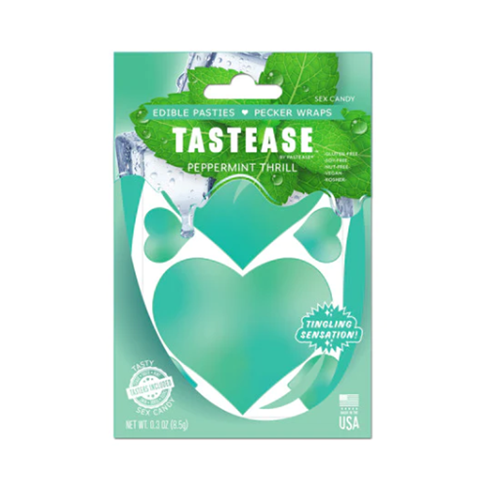 Tastease: Edible Pasties - Pepermint – Rechargeable, Discreet, Intimate Wellness Accessory – Quiet, Rechargeable, Waterproof, Couples & Solo Use, Discreet Intimate Wellness Accessory