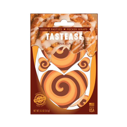 Tastease: Edible Pasties - Cinna-Buns – Rechargeable, Discreet, Intimate Wellness Accessory – Quiet, Rechargeable, Waterproof, Couples & Solo Use, Discreet Intimate Wellness Accessory
