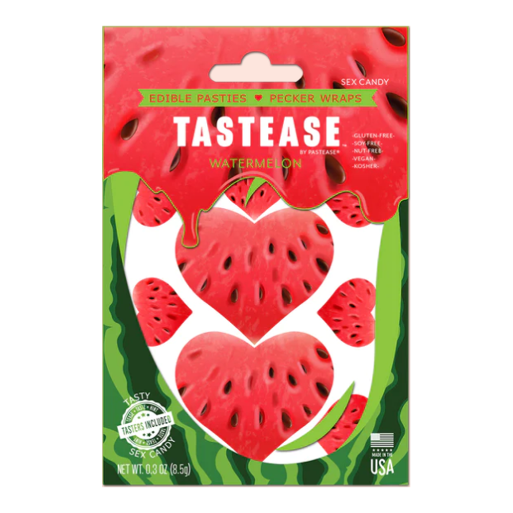 Tastease: Edible Pasties - Watermelon – Rechargeable, Discreet, Intimate Wellness Accessory – Quiet, Rechargeable, Waterproof, Couples & Solo Use, Discreet Intimate Wellness Accessory