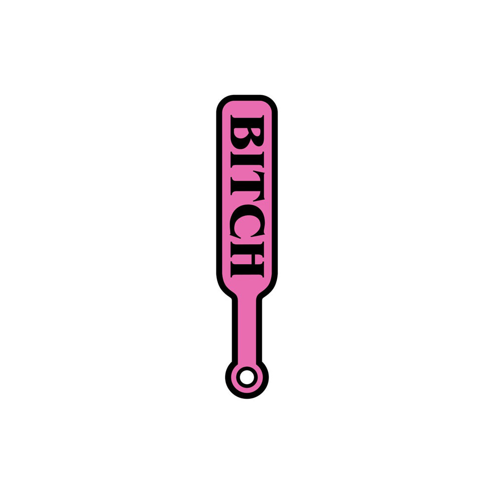 Enamel Pin: Bitch Paddle - Pink/Black – Rechargeable, Discreet, Intimate Wellness Accessory – Quiet, Rechargeable, Waterproof, Couples & Solo Use, Discreet Intimate Wellness Accessory