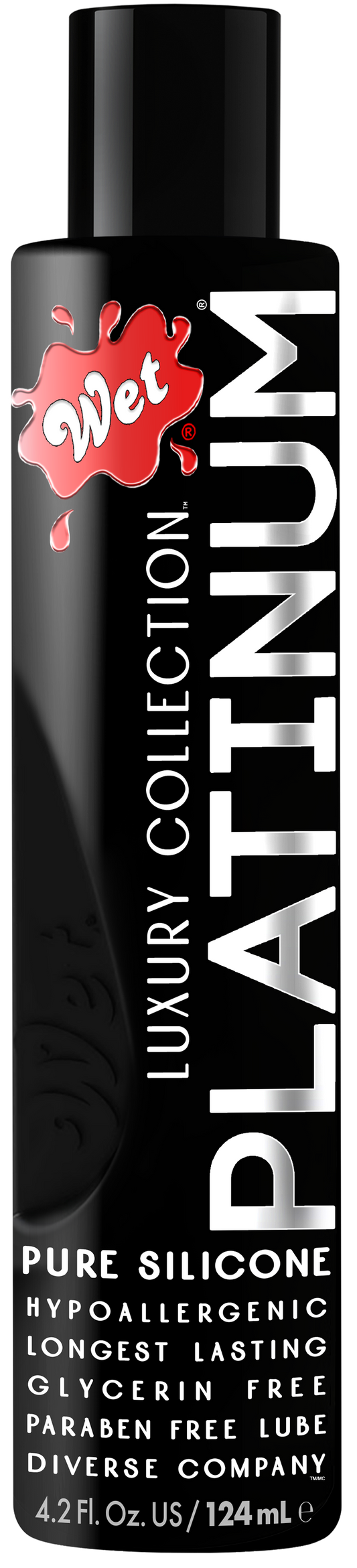 Wet Platinum Silicone Based intimacy personal lubricant 4.2 Ounce – Rechargeable, Discreet, Intimate Wellness Accessory – Quiet, Rechargeable, Waterproof, Couples & Solo Use, Discreet Intimate Wellness Accessory