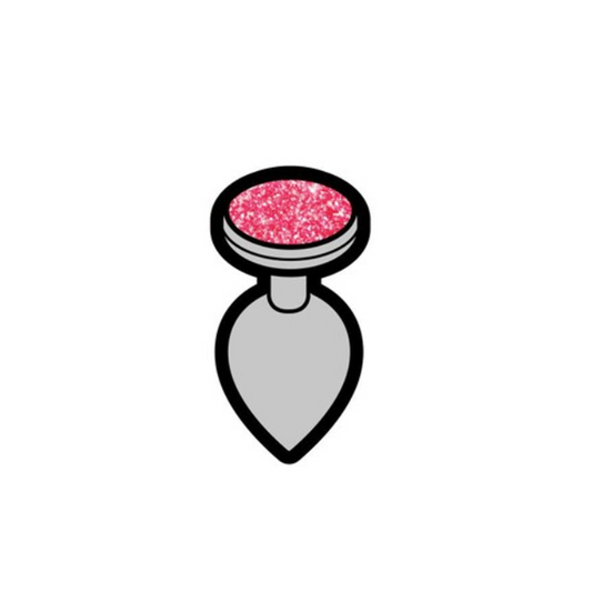 Enamel Pin: Gem Butt Plug - Pink/Silver – Rechargeable, Discreet, Intimate Wellness Accessory – Quiet, Rechargeable, Waterproof, Couples & Solo Use, Discreet Intimate Wellness Accessory