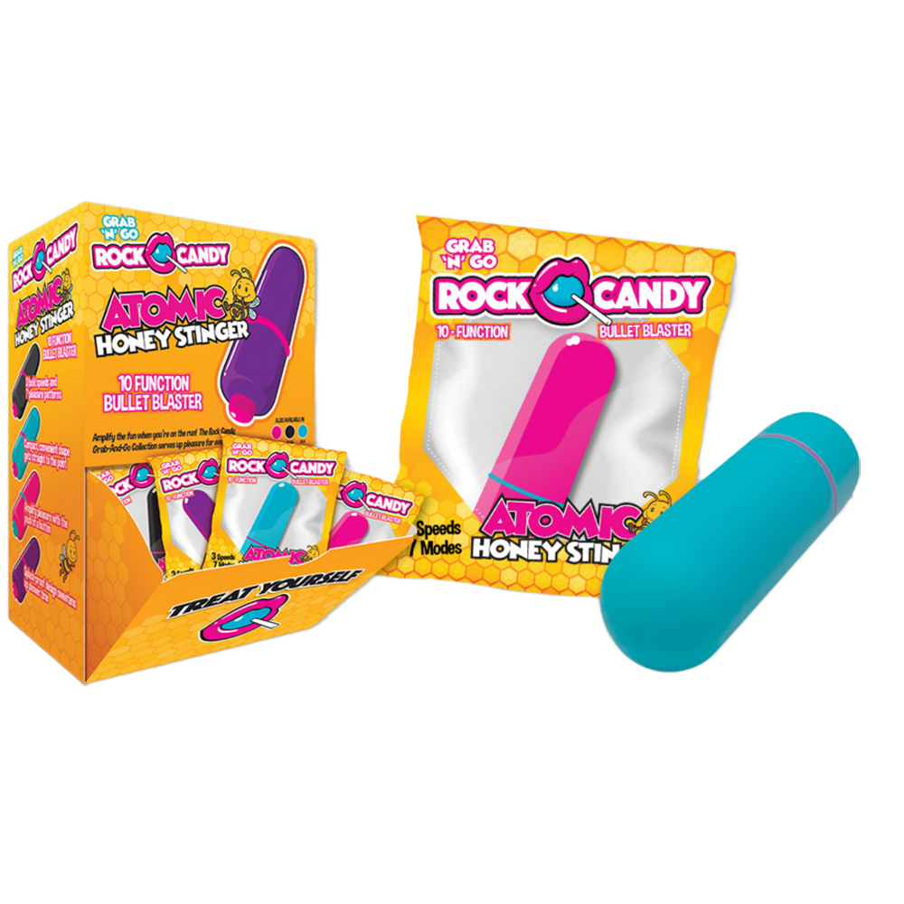 Grab-n-Go  Atomic Honey Stingers 24pc – Rechargeable, Discreet, Intimate Wellness Accessory – Quiet, Rechargeable, Waterproof, Couples & Solo Use, Discreet Intimate Wellness Accessory