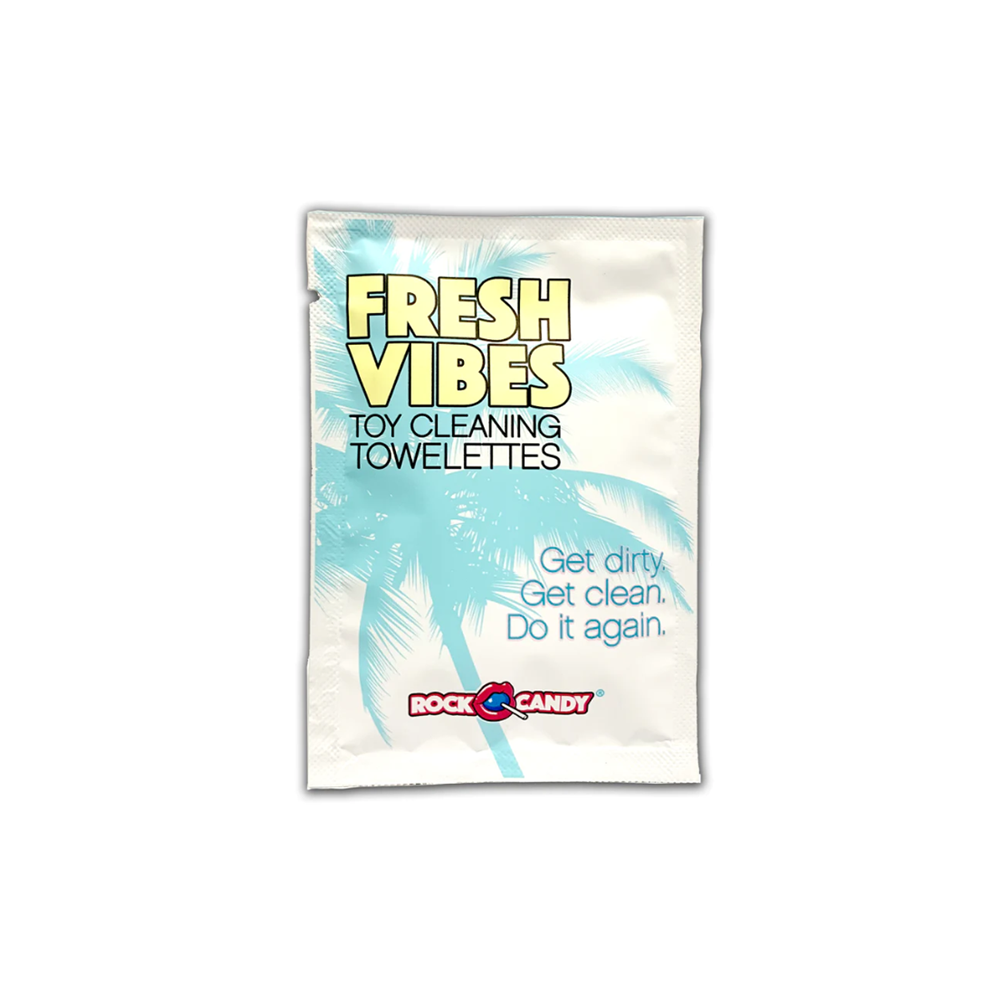 Fresh Vibes novelty item Cleaner Towelettes 100pc – Rechargeable, Discreet, Intimate Wellness Accessory – Quiet, Rechargeable, Waterproof, Couples & Solo Use, Discreet Intimate Wellness Accessory