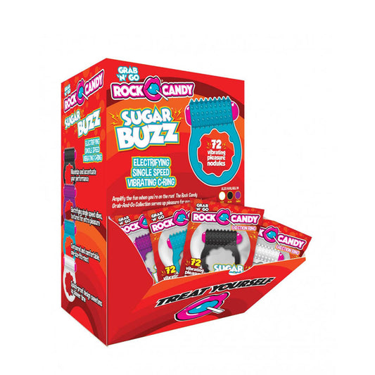 Grab-n-Go  Sugar Buzz 24pc display – Rechargeable, Discreet, Intimate Wellness Accessory – Quiet, Rechargeable, Waterproof, Couples & Solo Use, Discreet Intimate Wellness Accessory