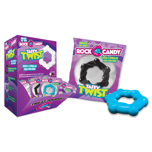 Grab-n-Go Taffy Twist 24pc display – Rechargeable, Discreet, Intimate Wellness Accessory – Quiet, Rechargeable, Waterproof, Couples & Solo Use, Discreet Intimate Wellness Accessory