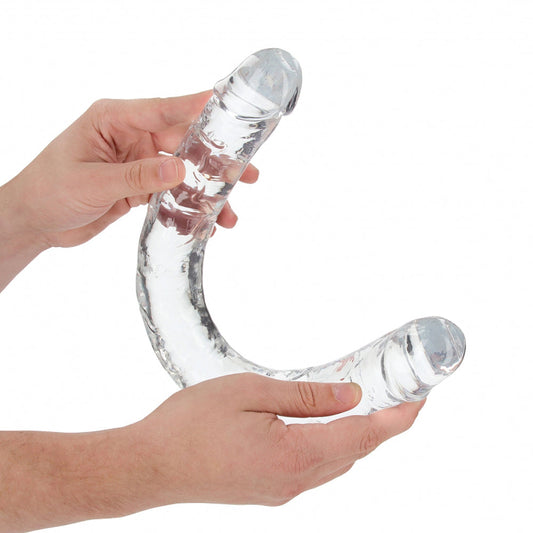 18" Double Dong - Translucent – Rechargeable, Discreet, Intimate Wellness Accessory – Quiet, Rechargeable, Waterproof, Couples & Solo Use, Discreet Intimate Wellness Accessory