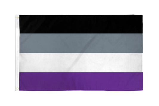 Asexual Flag 3' X 5' Polyester – Rechargeable, Discreet, Intimate Wellness Accessory – Quiet, Rechargeable, Waterproof, Couples & Solo Use, Discreet Intimate Wellness Accessory