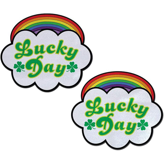 Rainbow 'Lucky Day' Cloud Pasties – Rechargeable, Discreet, Intimate Wellness Accessory – Quiet, Rechargeable, Waterproof, Couples & Solo Use, Discreet Intimate Wellness Accessory