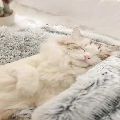 SOFT PLUSH ROUND CAT BED
