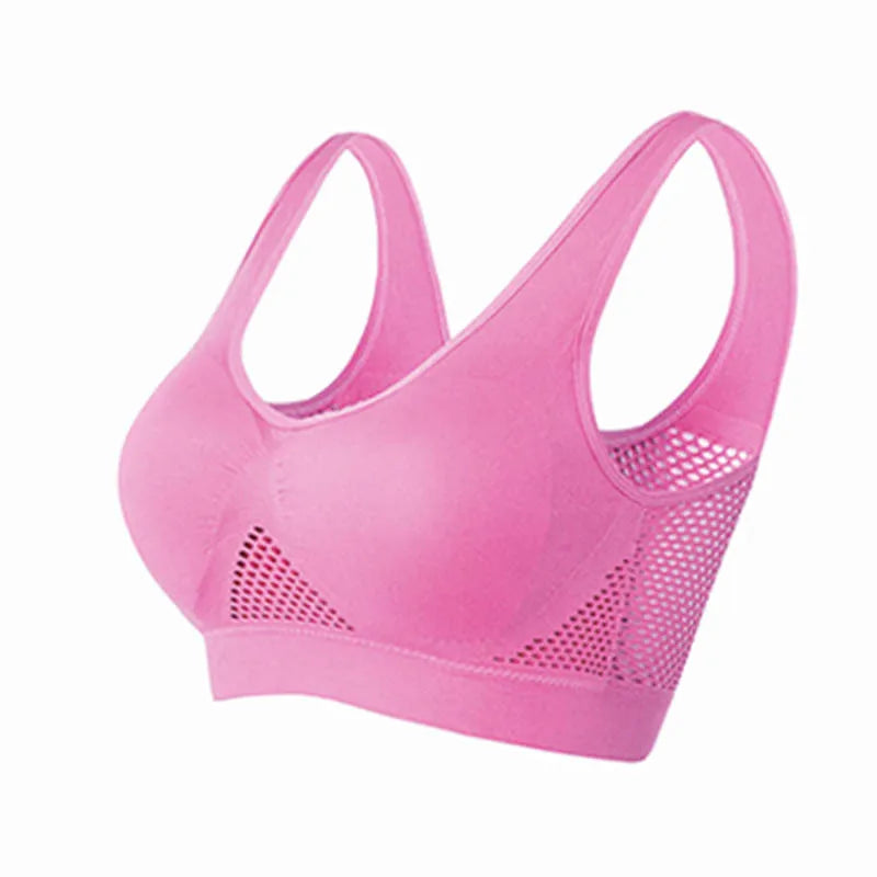 Breathable Sports Bra Top Fitness Women Brassiere Removable Padded Sport Bra Running Gym Seamless Push Up Bras [BRA]