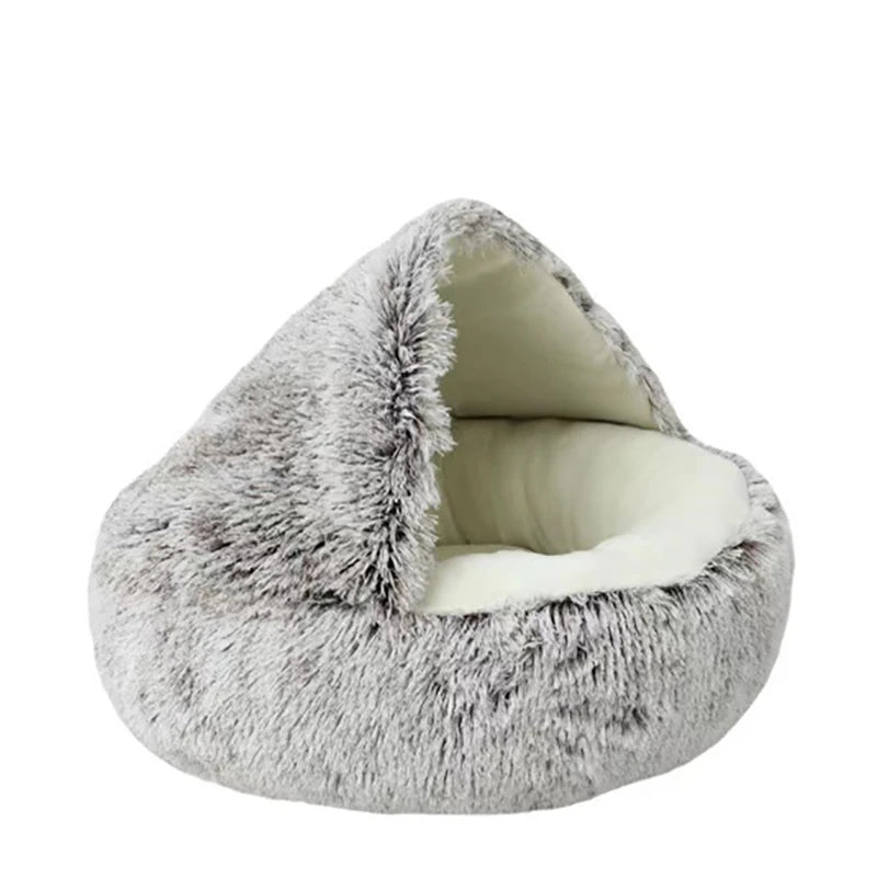 SOFT PLUSH ROUND CAT BED