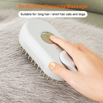 Cat Steam Brush Steamy Dog Brush 3 in 1 Electric Spray Cat Hair Brushes USB Rechargeable Dog Grooming Massage Comb for Pet Hairs