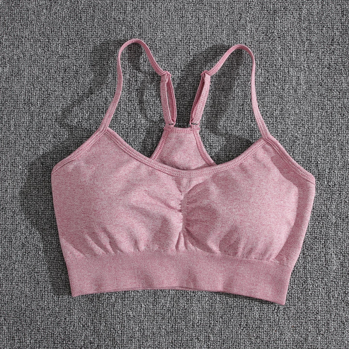 Solid Women Two Piece Sets Peach Buttocks Shorts Female Trackuists Gym Set Halter Fitness Shorts Push Up Bra Summer [BRA]