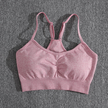 Solid Women Two Piece Sets Peach Buttocks Shorts Female Trackuists Gym Set Halter Fitness Shorts Push Up Bra Summer [BRA]