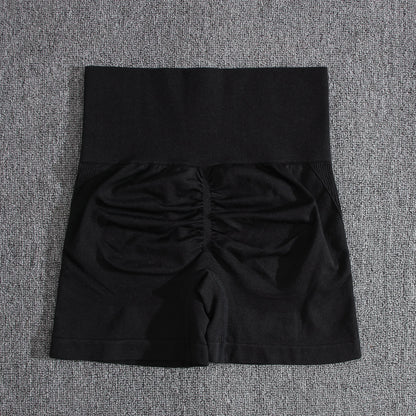 Solid Women Two Piece Sets Peach Buttocks Shorts Female Trackuists Gym Set Halter Fitness Shorts Push Up Bra Summer [BRA]