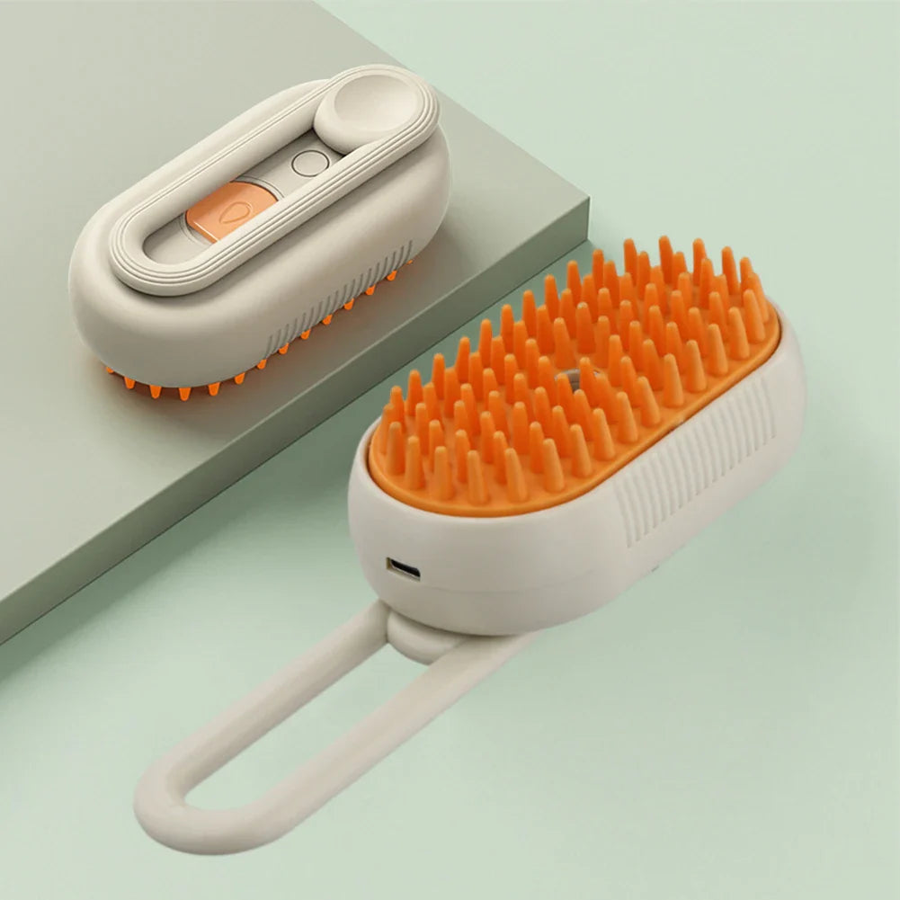 Cat Steam Brush Steamy Dog Brush 3 in 1 Electric Spray Cat Hair Brushes USB Rechargeable Dog Grooming Massage Comb for Pet Hairs