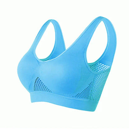 Breathable Sports Bra Top Fitness Women Brassiere Removable Padded Sport Bra Running Gym Seamless Push Up Bras [BRA]