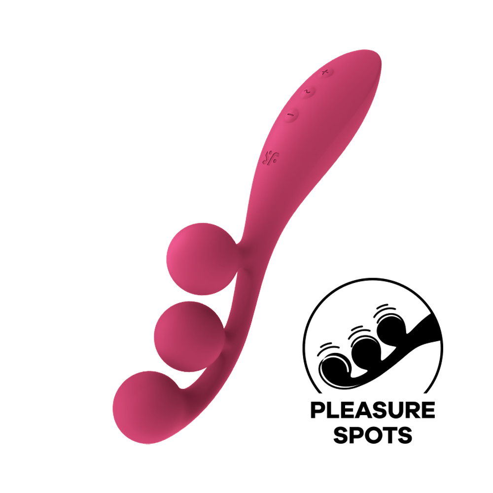 Tri Ball 1 - Red – Rechargeable, Discreet, Intimate Wellness Accessory – Quiet, Rechargeable, Waterproof, Couples & Solo Use, Discreet Intimate Wellness Accessory