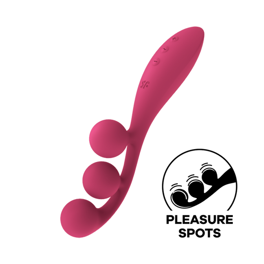 Tri Ball 1 - Red – Rechargeable, Discreet, Intimate Wellness Accessory – Quiet, Rechargeable, Waterproof, Couples & Solo Use, Discreet Intimate Wellness Accessory