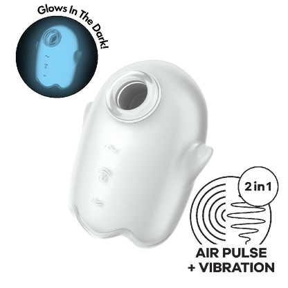 Glowing Ghost - White – Rechargeable, Discreet, Intimate Wellness Accessory – Quiet, Rechargeable, Waterproof, Couples & Solo Use, Discreet Intimate Wellness Accessory