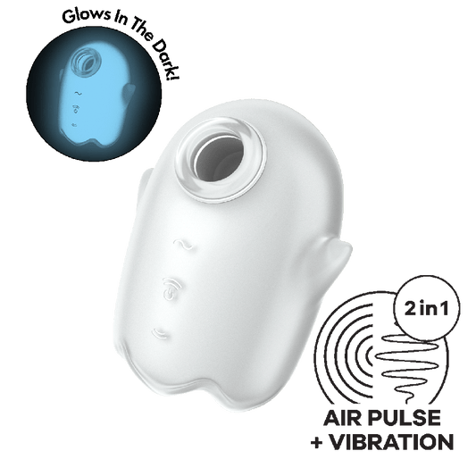 Glowing Ghost - White – Rechargeable, Discreet, Intimate Wellness Accessory – Quiet, Rechargeable, Waterproof, Couples & Solo Use, Discreet Intimate Wellness Accessory