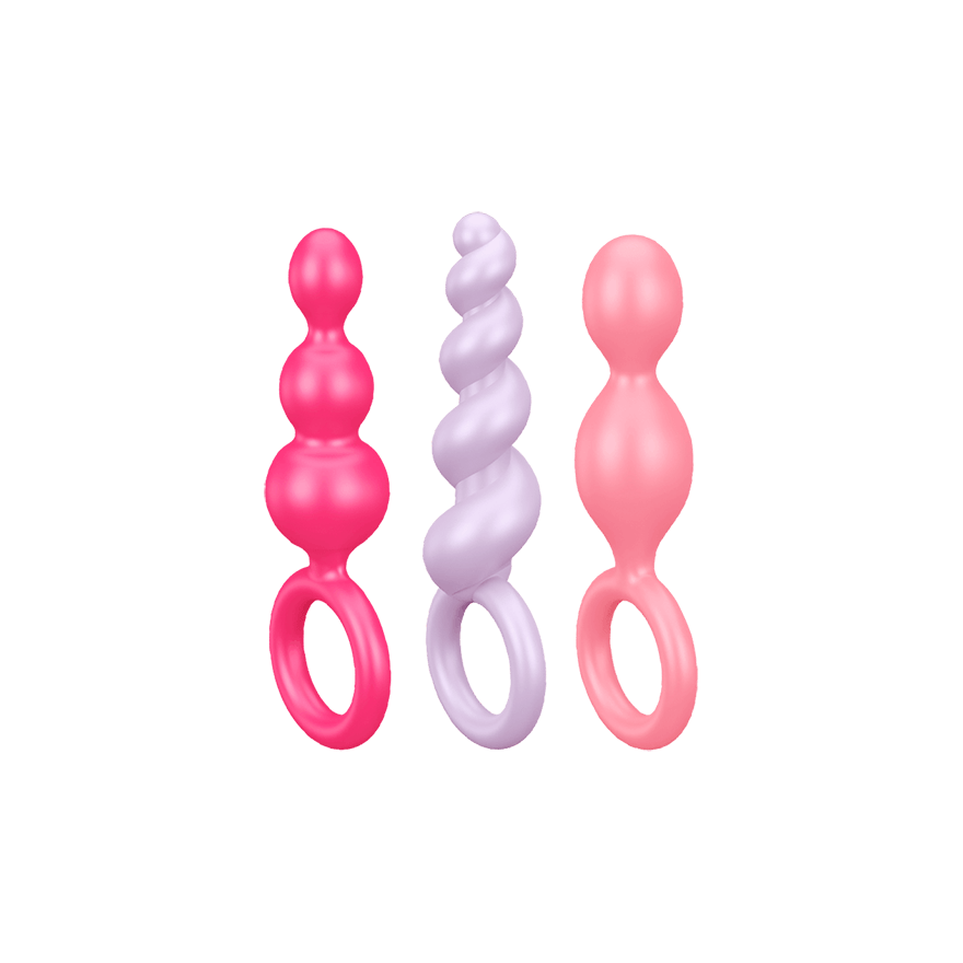 Booty Call 3pc - Coloured – Rechargeable, Discreet, Intimate Wellness Accessory – Quiet, Rechargeable, Waterproof, Couples & Solo Use, Discreet Intimate Wellness Accessory
