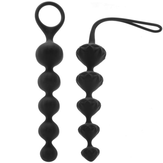 Love Beads 2pc - Black – Rechargeable, Discreet, Intimate Wellness Accessory – Quiet, Rechargeable, Waterproof, Couples & Solo Use, Discreet Intimate Wellness Accessory