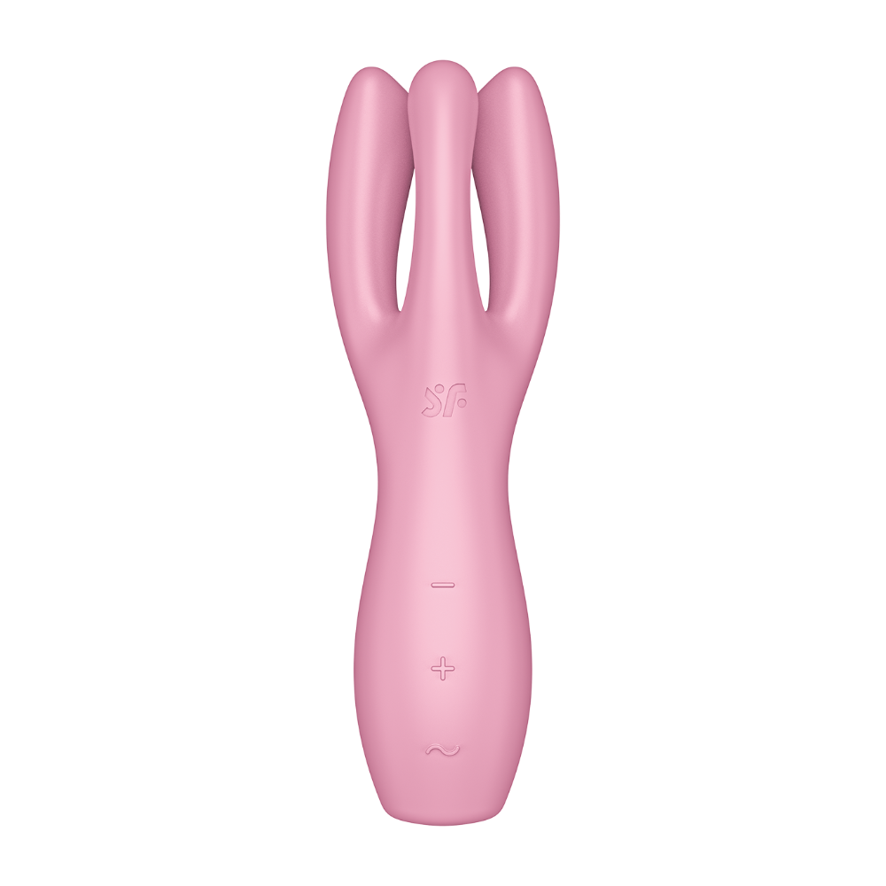 Threesome 3 - Pink – Rechargeable, Discreet, Intimate Wellness Accessory – Quiet, Rechargeable, Waterproof, Couples & Solo Use, Discreet Intimate Wellness Accessory