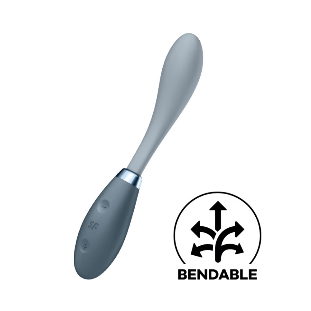G-Spot Flex 3 - Soft Grey – Rechargeable, Discreet, Intimate Wellness Accessory – Quiet, Rechargeable, Waterproof, Couples & Solo Use, Discreet Intimate Wellness Accessory