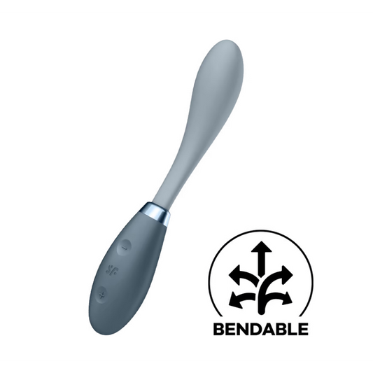 G-Spot Flex 3 - Soft Grey – Rechargeable, Discreet, Intimate Wellness Accessory – Quiet, Rechargeable, Waterproof, Couples & Solo Use, Discreet Intimate Wellness Accessory