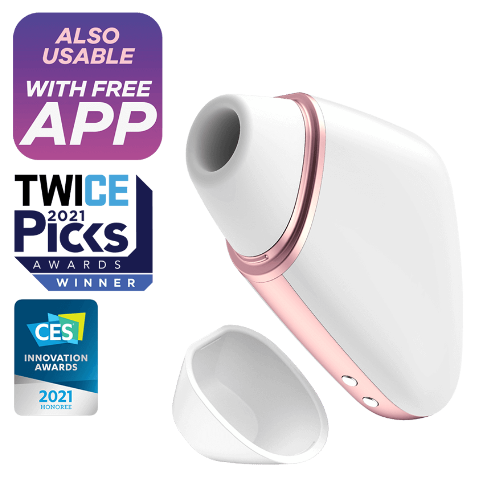 Love Triangle - White - Connect App – Rechargeable, Discreet, Intimate Wellness Accessory – Quiet, Rechargeable, Waterproof, Couples & Solo Use, Discreet Intimate Wellness Accessory