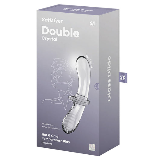 Satisfyer Double Crystal Glass Dildo-Clear.