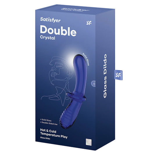 Satisfyer Double Crystal Glass Dildo-Blue.
