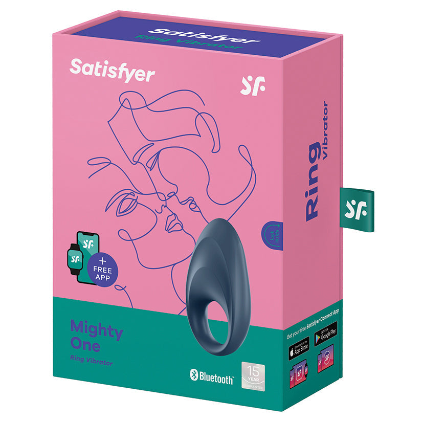 Satisfyer Mighty One Ring Vibrator-Blue.