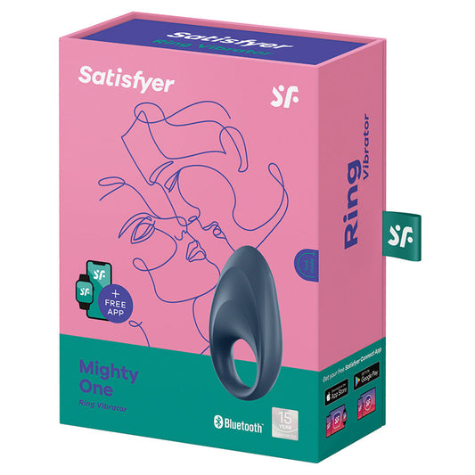 Satisfyer Mighty One Ring Vibrator-Blue.
