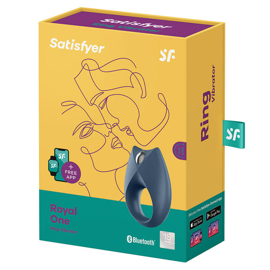 Satisfyer Royal One Ring Vibrator-Blue.